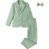 imageLOLANTA Boys Suit Wedding Ring Bearer Outfit Kids Suit Set Blazer Pants Bow Tie Dress Clothes Formal WearGreen