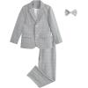 imageLOLANTA Boys Suit Wedding Ring Bearer Outfit Kids Suit Set Blazer Pants Bow Tie Dress Clothes Formal WearGrey