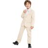 imageLOLANTA Boys Suit Wedding Ring Bearer Outfit Kids Suit Set Blazer Pants Bow Tie Dress Clothes Formal WearKhaki