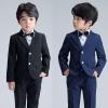 imageLOLANTA Boys Suit Wedding Ring Bearer Outfit Kids Suit Set Blazer Pants Bow Tie Dress Clothes Formal WearNavy
