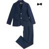 imageLOLANTA Boys Suit Wedding Ring Bearer Outfit Kids Suit Set Blazer Pants Bow Tie Dress Clothes Formal WearNavy