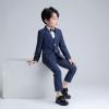 imageLOLANTA Boys Suit Wedding Ring Bearer Outfit Kids Suit Set Blazer Pants Bow Tie Dress Clothes Formal WearNavy