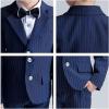 imageLOLANTA Boys Suit Wedding Ring Bearer Outfit Kids Suit Set Blazer Pants Bow Tie Dress Clothes Formal WearNavy