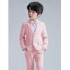 imageLOLANTA Boys Suit Wedding Ring Bearer Outfit Kids Suit Set Blazer Pants Bow Tie Dress Clothes Formal WearPink