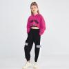 imageLOLANTA Girls 3 Piece Outfits Cropped Hoodie Tank Top Jogger Pants Set Hip Hop Jazz Street Dance Skateboarding ClothesPink