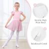 imageLOLANTA Girls Ballet Dance Tights Antislip Footed Super Soft Stockings for Kids Semi Opaque Elastic School Student PantyhoseWhite