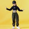 imageLOLANTA Girls Clothing Sets Jazz Dance Outfits Long Sleeve Crop Tops Cargo Hip Hop Pants SetsBlack3