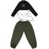 imageLOLANTA Girls Clothing Sets Jazz Dance Outfits Long Sleeve Crop Tops Cargo Hip Hop Pants SetsBlack3