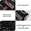 imageLOLANTA Girls Hip Hop Dance Clothes Kids Jersey Sequin Dress Long Tank Top Jazz Costume Cheerleading TShirtBlack