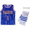 imageLOLANTA Girls Hip Hop Dance Clothes Kids Jersey Sequin Dress Long Tank Top Jazz Costume Cheerleading TShirtBlue