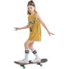 imageLOLANTA Girls Hip Hop Dance Clothes Kids Jersey Sequin Dress Long Tank Top Jazz Costume Cheerleading TShirtGold