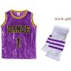 imageLOLANTA Girls Hip Hop Dance Clothes Kids Jersey Sequin Dress Long Tank Top Jazz Costume Cheerleading TShirtPurple