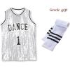 imageLOLANTA Girls Hip Hop Dance Clothes Kids Jersey Sequin Dress Long Tank Top Jazz Costume Cheerleading TShirtSilver