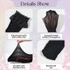 imageLOLANTA Girls Lace Knee High Socks 2 Pack Sheer Patterned Hollow Cute Ruffle School Stockings 59YearsBlack Heart Black Wheatear