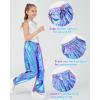 imageLOLANTA Girls Metallic Jogger Pants Shiny Jazz Street Hip Hop Dance Pants 716 Convertible Leg OpeningBluepurple
