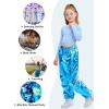 imageLOLANTA Girls Metallic Jogger Pants Shiny Jazz Street Hip Hop Dance Pants 716 Convertible Leg OpeningLake Blue