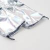 imageLOLANTA Girls Metallic Jogger Pants Shiny Jazz Street Hip Hop Dance Pants 716 Convertible Leg OpeningLaser Silver
