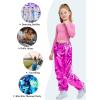 imageLOLANTA Girls Metallic Jogger Pants Shiny Jazz Street Hip Hop Dance Pants 716 Convertible Leg OpeningRose