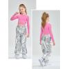 imageLOLANTA Girls Metallic Jogger Pants Shiny Jazz Street Hip Hop Dance Pants 716 Convertible Leg OpeningSilver