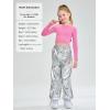 imageLOLANTA Girls Metallic Jogger Pants Shiny Jazz Street Hip Hop Dance Pants 716 Convertible Leg OpeningSilver