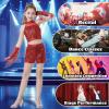 imageLOLANTA Girls Sequin Dance Outfit Crop Sequin Top Metallic Shorts with Tassel Arm Sleeves 513 Years Recital CostumesRed