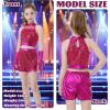 imageLOLANTA Girls Sequin Dance Outfit Crop Sequin Top Metallic Shorts with Tassel Arm Sleeves 513 Years Recital CostumesRose