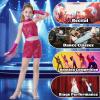 imageLOLANTA Girls Sequin Dance Outfit Crop Sequin Top Metallic Shorts with Tassel Arm Sleeves 513 Years Recital CostumesRose
