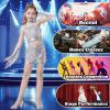 imageLOLANTA Girls Sequin Dance Outfit Crop Sequin Top Metallic Shorts with Tassel Arm Sleeves 513 Years Recital CostumesSilver