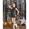 imageLOLANTA Girls Sequins Dance Clothes Dress 412 Yrs Sparkle Hip Hop Jazz Dance Outfit Sleeveless Top and ShortsBlack