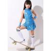 imageLOLANTA Girls Sequins Dance Clothes Dress 412 Yrs Sparkle Hip Hop Jazz Dance Outfit Sleeveless Top and ShortsSky Blue