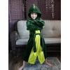imageLOLANTA Kids Robe Boys Girls Dinosaur Plush Fleece Hooded Bathrobe with Belt Animal Soft SleepwearDark Green