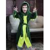 imageLOLANTA Kids Robe Boys Girls Dinosaur Plush Fleece Hooded Bathrobe with Belt Animal Soft SleepwearDark Green