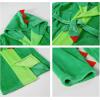 imageLOLANTA Kids Robe Boys Girls Dinosaur Plush Fleece Hooded Bathrobe with Belt Animal Soft SleepwearGreen