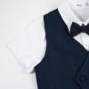 imageLOLANTA Short Suit for Boys Summer Wedding Ring Bearer Outfit Graduation 6 Pieces Shirt Vest Shorts SetNavy Blue