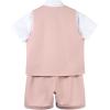 imageLOLANTA Short Suit for Boys Summer Wedding Ring Bearer Outfit Graduation 6 Pieces Shirt Vest Shorts SetPink