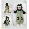 imageLOLANTA Unisex Baby Dinosaur Costume Fleece Hooded Animal Rompers One Piece SnowsuitGreen