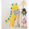imageLOLANTA Unisex Baby Dinosaur Costume Fleece Hooded Animal Rompers One Piece SnowsuitYellow