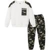 imageLOLANTA Boys Clothes Casual Camouflage 2 Piece Outfits Kids Long sleeve Sweatshirt Pants Sets Tracksuit01white