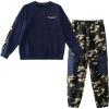 imageLOLANTA Boys Clothes Casual Camouflage 2 Piece Outfits Kids Long sleeve Sweatshirt Pants Sets Tracksuit02navy