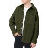 imageLOLANTA Boys Corduroy Shirts Kids Western Botton Down Shacket with Pocket Fall Long Sleeve Solid Lapel TopsArmy Green