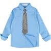 imageLOLANTA Boys Dress Shirts Button Down Shirt Long Sleeve Boys Kids Shirts and Tie Sets Solid Color Uniforms 213 YearsBlue