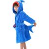 imageLOLANTA Boys Girls Hooded Bathrobe Soft Animal Plush Robe Kids Sleepwear Dressing Gown Gift 28 YearsBlue