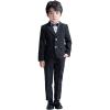 imageLOLANTA Boys Suit Wedding Ring Bearer Outfit Kids Suit Set Blazer Pants Bow Tie Dress Clothes Formal WearBlack