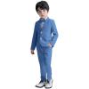imageLOLANTA Boys Suit Wedding Ring Bearer Outfit Kids Suit Set Blazer Pants Bow Tie Dress Clothes Formal WearDeep Blue