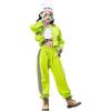 imageLOLANTA Girls Hip Hop Street Dance Clothes 3PCS Checkered Outfit Kpop Costume Pant SetGreen