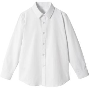 imageLOLANTA Boys Button Down Shirts Solid Color Poplin Fabric Kindergarten GraduationPartyWedding Suit ShirtWhite