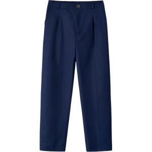 imageLOLANTA Boys Dress Pants Kids School Uniform Pants Slim Fit Formal Trousers with Belt Loops Pleated Elastic 414 YearsNavy