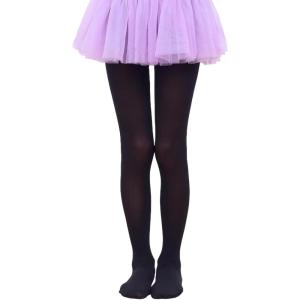 imageLOLANTA Girls Ballet Dance Tights Antislip Footed Super Soft Stockings for Kids Semi Opaque Elastic School Student PantyhoseBlack