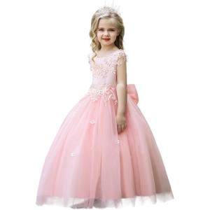 imageLOLANTA Girls Pageant Dresses Kids Gowns for Girls Ball Gown Dress Flower Girls Dresses for Wedding Occasion WearPink