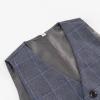 imageBoys Plaid Suit 5 Piece Formal Outfits Slim Fit Dress Clothes Kids Tuxedo Blazer Shirt Vest Pants Bow TieGrey